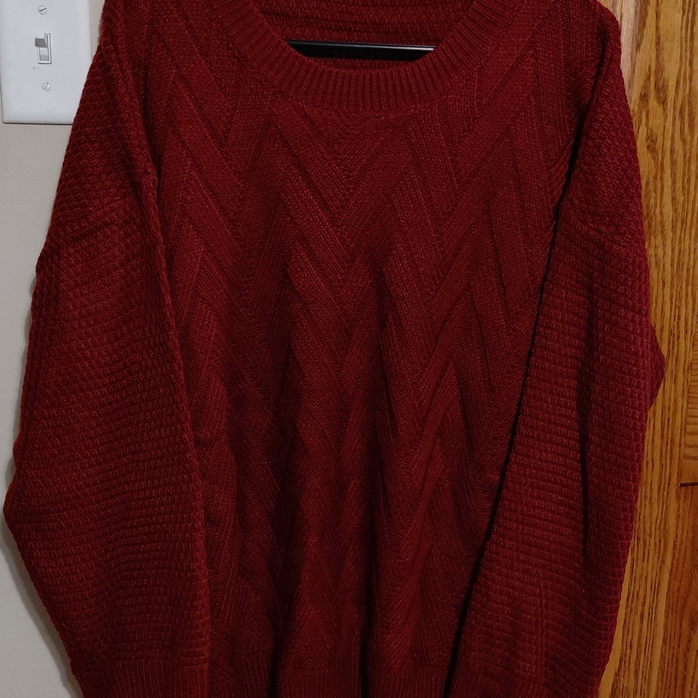 Burgundy Knit Sweater